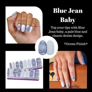 Color Street Blue Jean Baby Pale Blue & Denim Press-On Nails